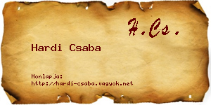 Hardi Csaba névjegykártya
