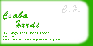 csaba hardi business card
